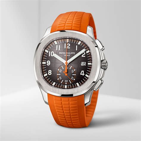 patek philippe 5968a-001 aquanaut chronograph steel & orange rubber